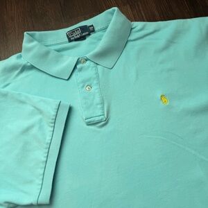 Polo Ralph Lauren Polo Shirt Men 3XB Light Blue Short Sleeve Preppy Golf Casual